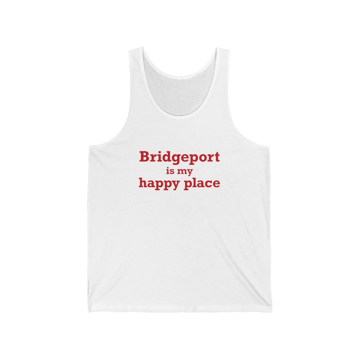 Bridgeport Is My Happy Place Unisex Jersey Tank Top