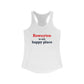 Rowayton is My Happy Place Women's Ideal Racerback Tank Top