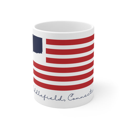Middlefield Connecticut Flag Mug 11oz