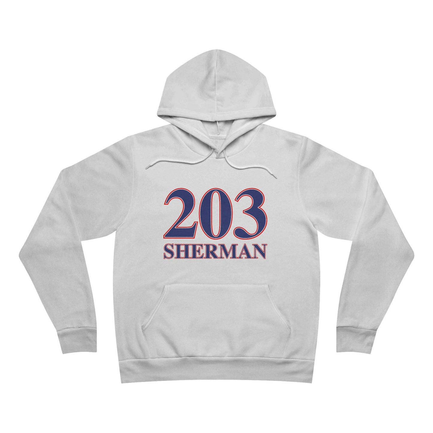 203 Sherman Red White & Blue Unisex Sponge Fleece Pullover Hoodie