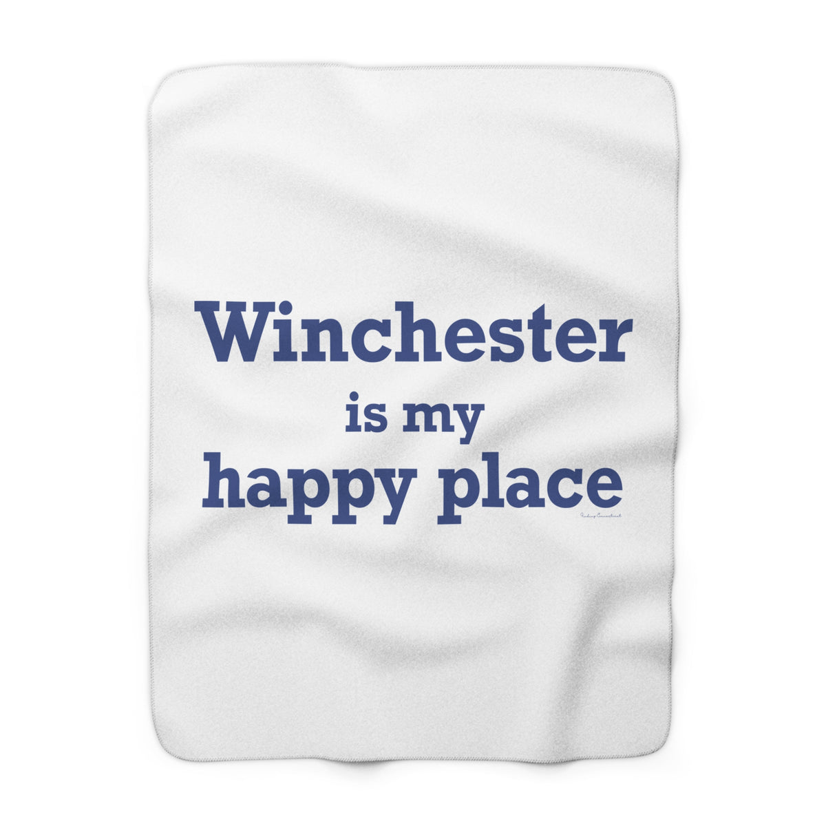 Winchester is My Happy Place Sherpa Fleece Blanket