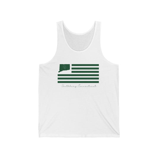 Southbury Connecticut St Patrick’s Day Flag Unisex Jersey Tank Top