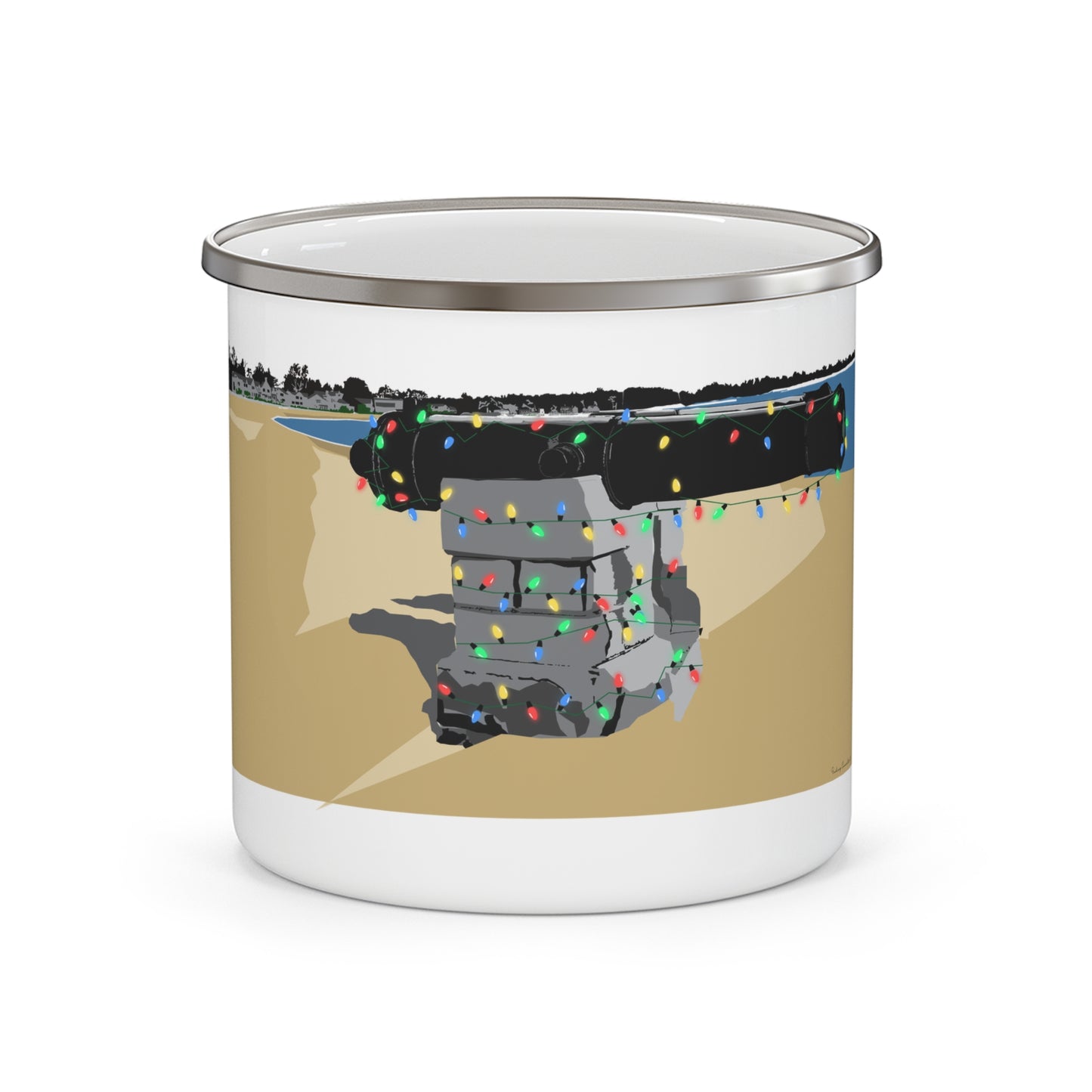 Compo Cannon Lights Enamel Camping Mug
