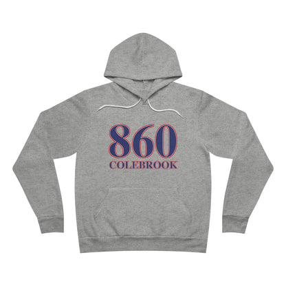 860 Colebrook Red White & Blue Unisex Sponge Fleece Pullover Hoodie