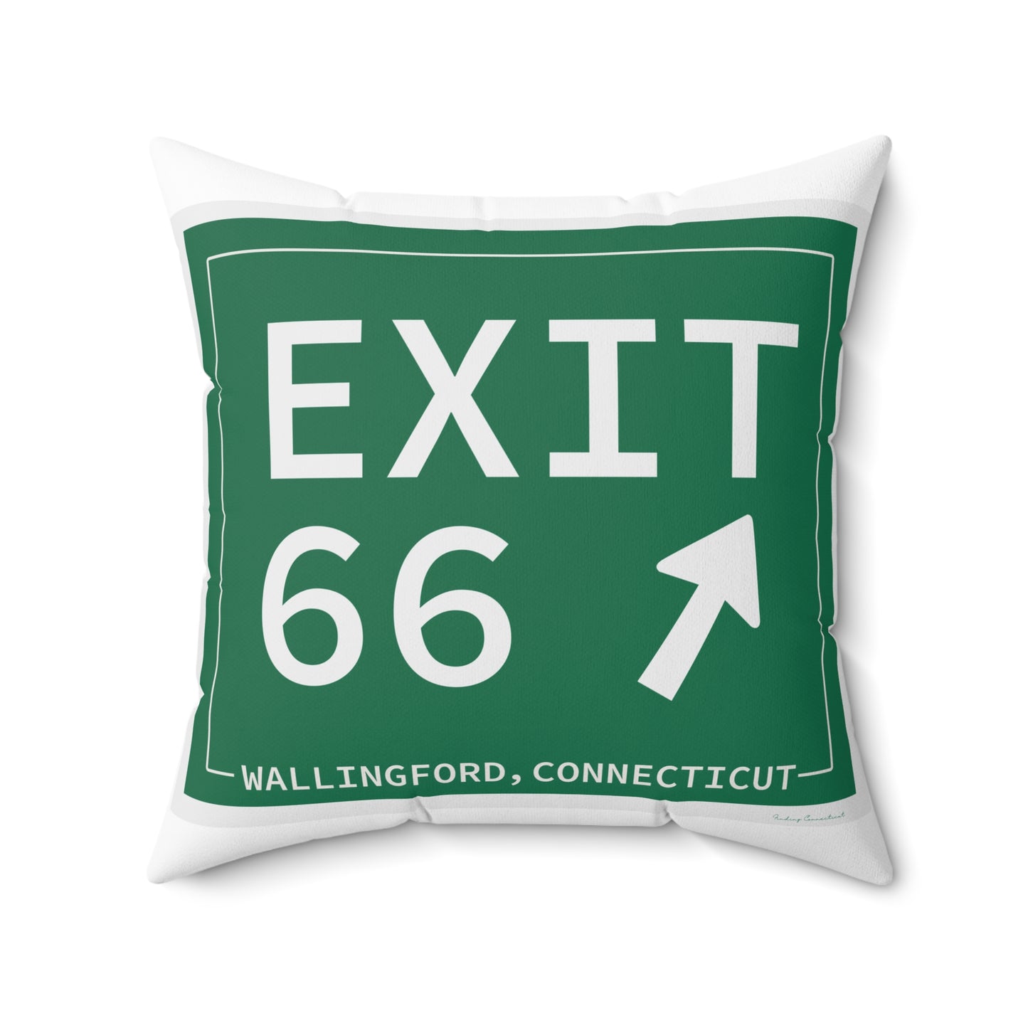 Vintage Exit 66 WCP Sign Spun Polyester Square Pillow