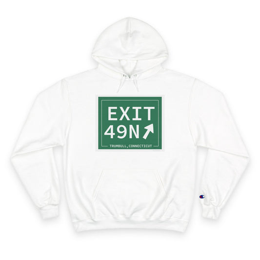 Vintage Exit 49N  Merritt Parkway Sign Champion Hoodie