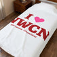 I Heart NWCN Velveteen Plush Blanket