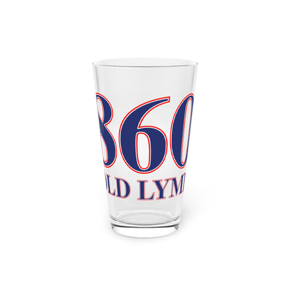 860 Old Lyme Red, White & BluePint Glass, 16oz