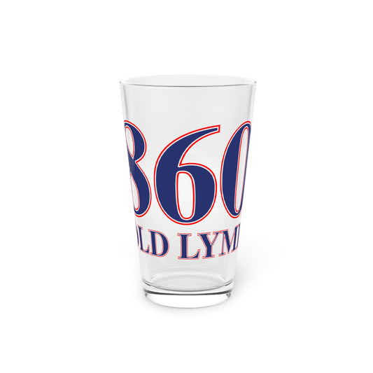 860 Old Lyme Red, White & BluePint Glass, 16oz