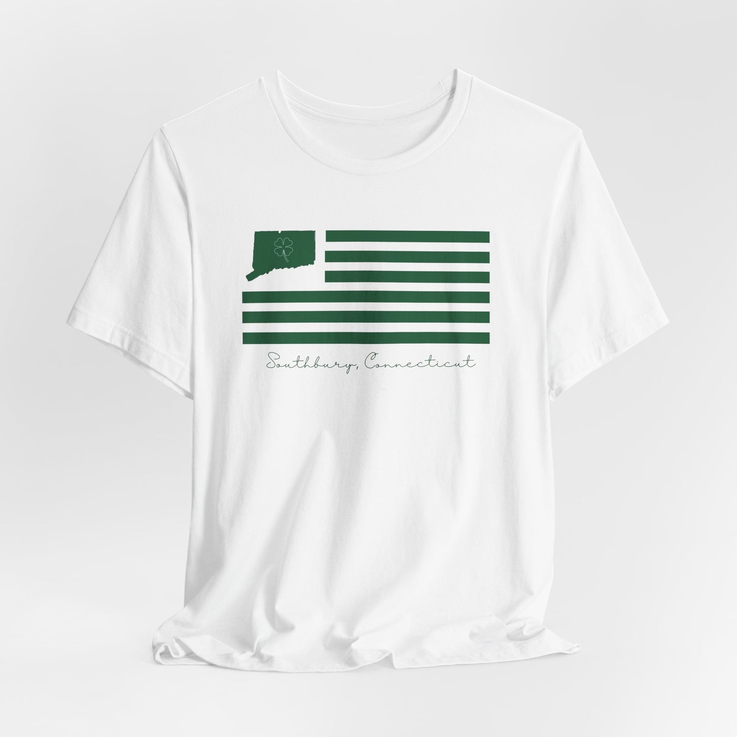 Southbury Connecticut St Patrick’s Day Flag Unisex Jersey Short Sleeve T-Shirt