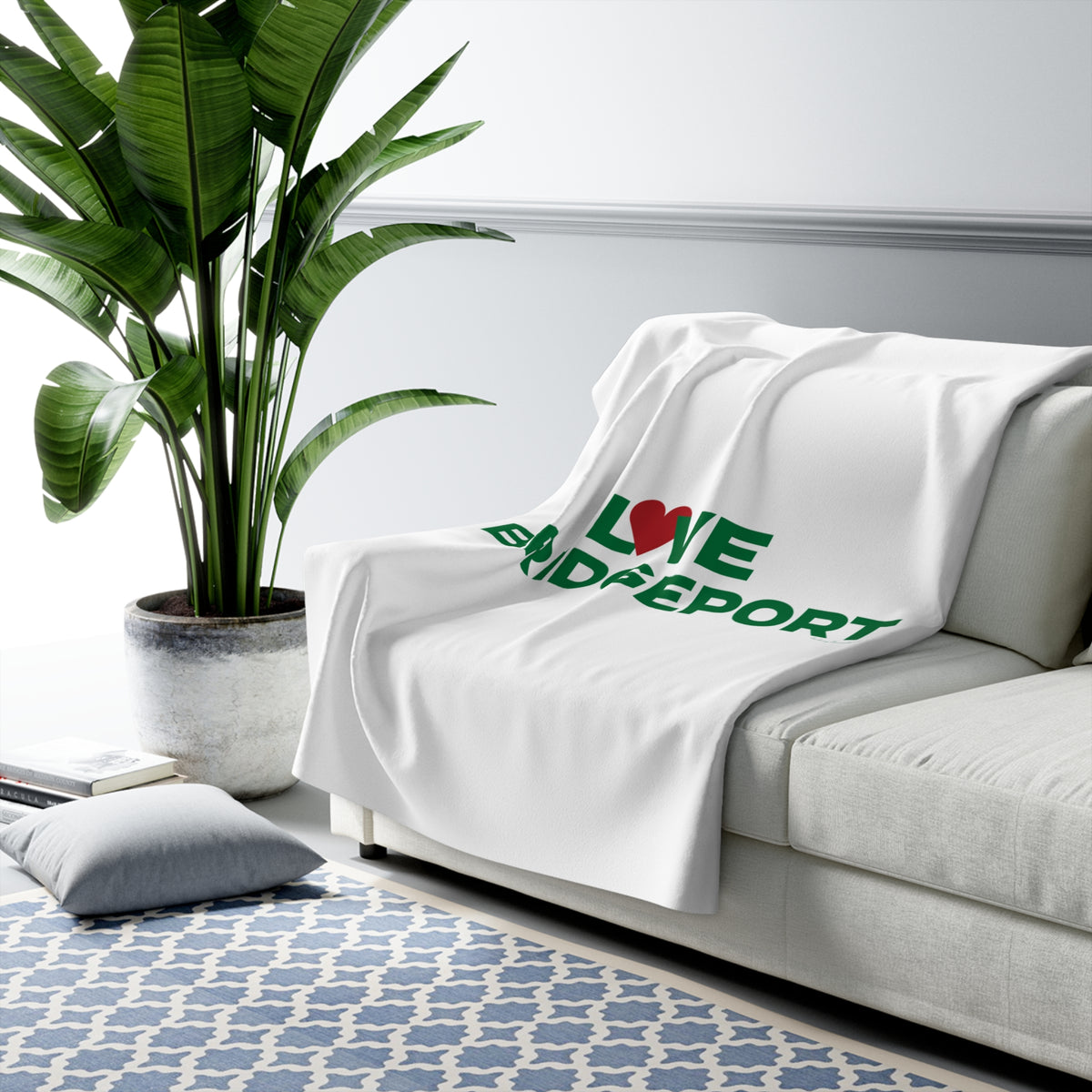 Love Bridgeport Sherpa Fleece Blanket
