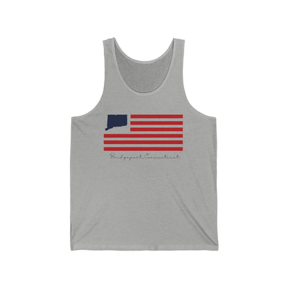 Bridgeport Connecticut Flag Unisex Jersey Tank Top