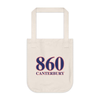860 Canterbury Red, White & Blue Organic Canvas Tote Bag