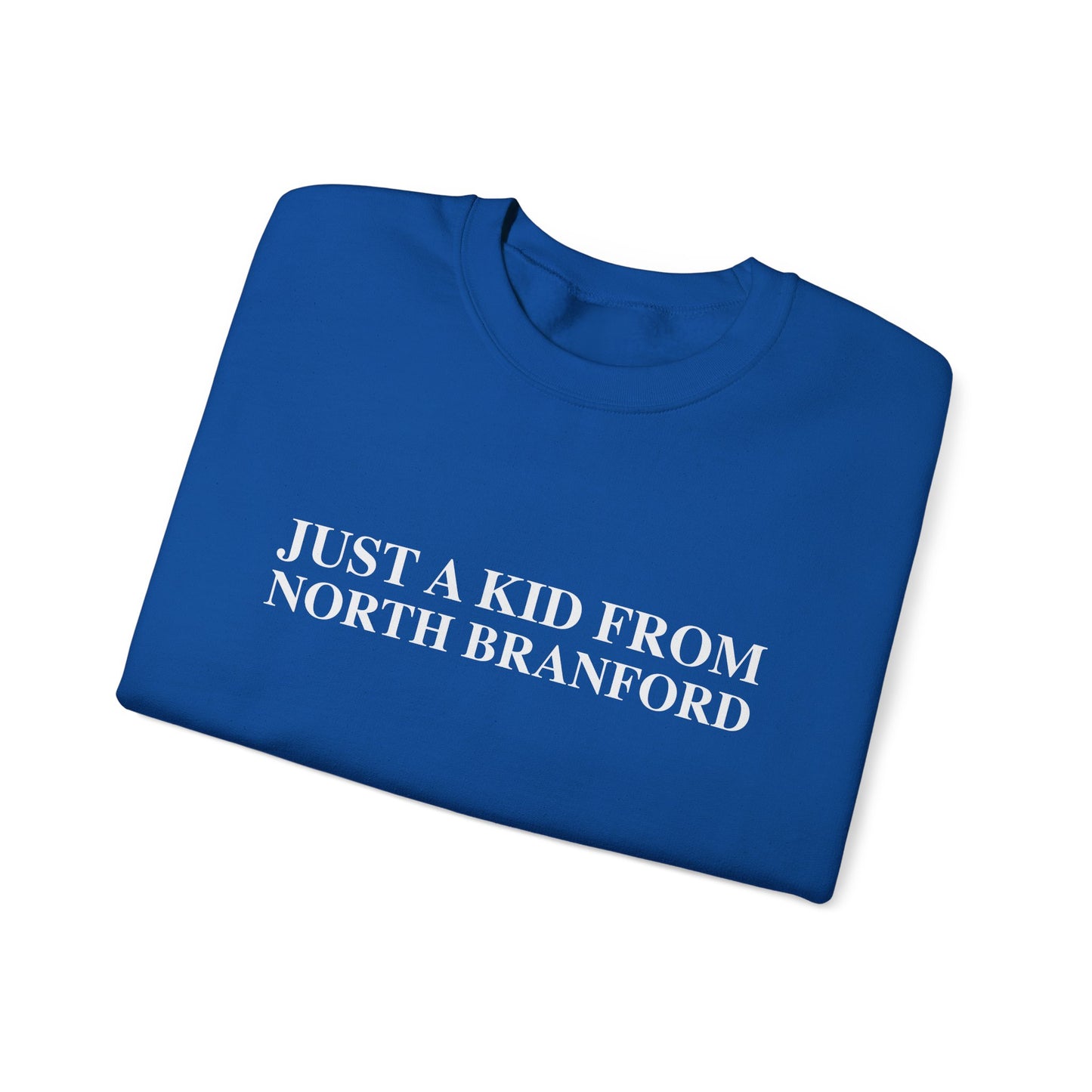 Just a kid from North Branford Unisex Heavy Blend™ Crewneck Sweatshirt