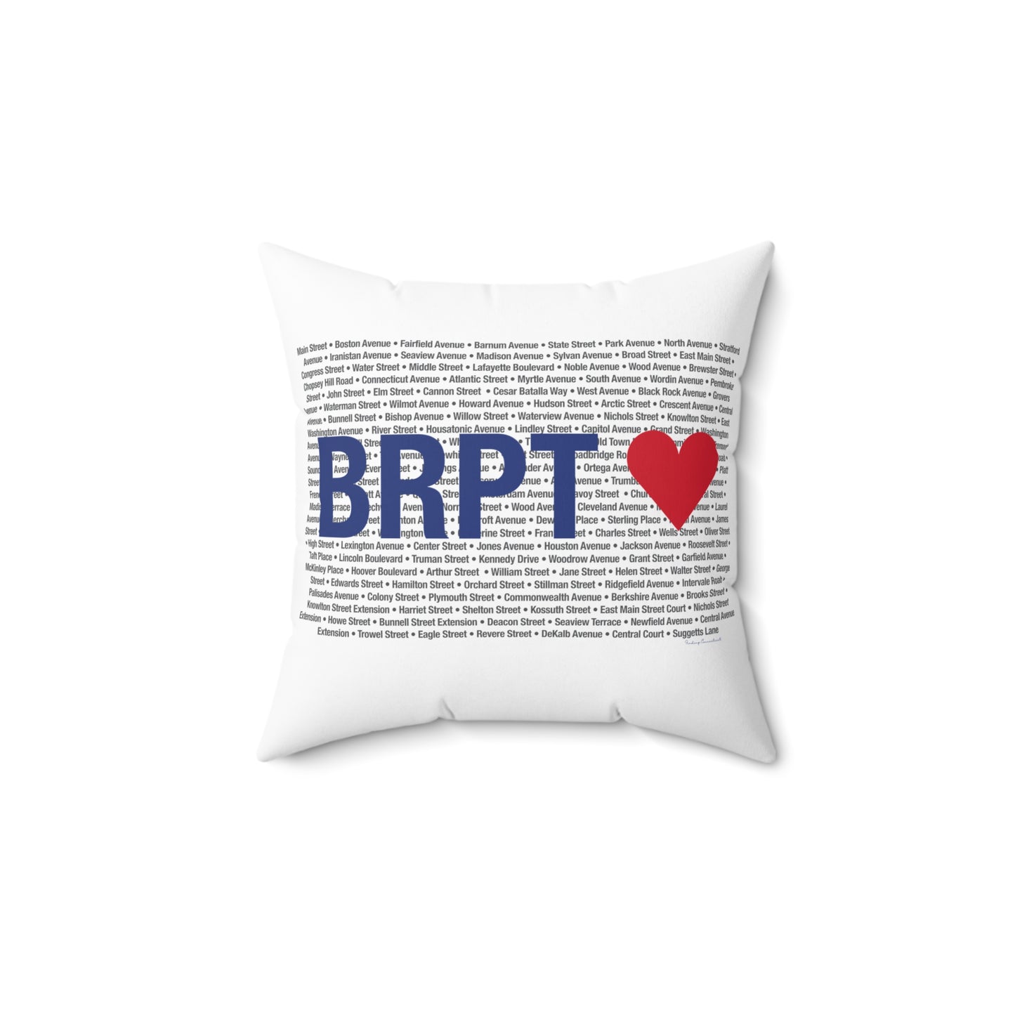 Bridgeport Love Spun Polyester Square Pillow
