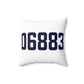 06883 Weston Connecticut Zip Code Spun Polyester Square Pillow