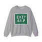 Vintage Exit 48 Merritt Parkway Sign Unisex Heavy Blend™ Crewneck Sweatshirt