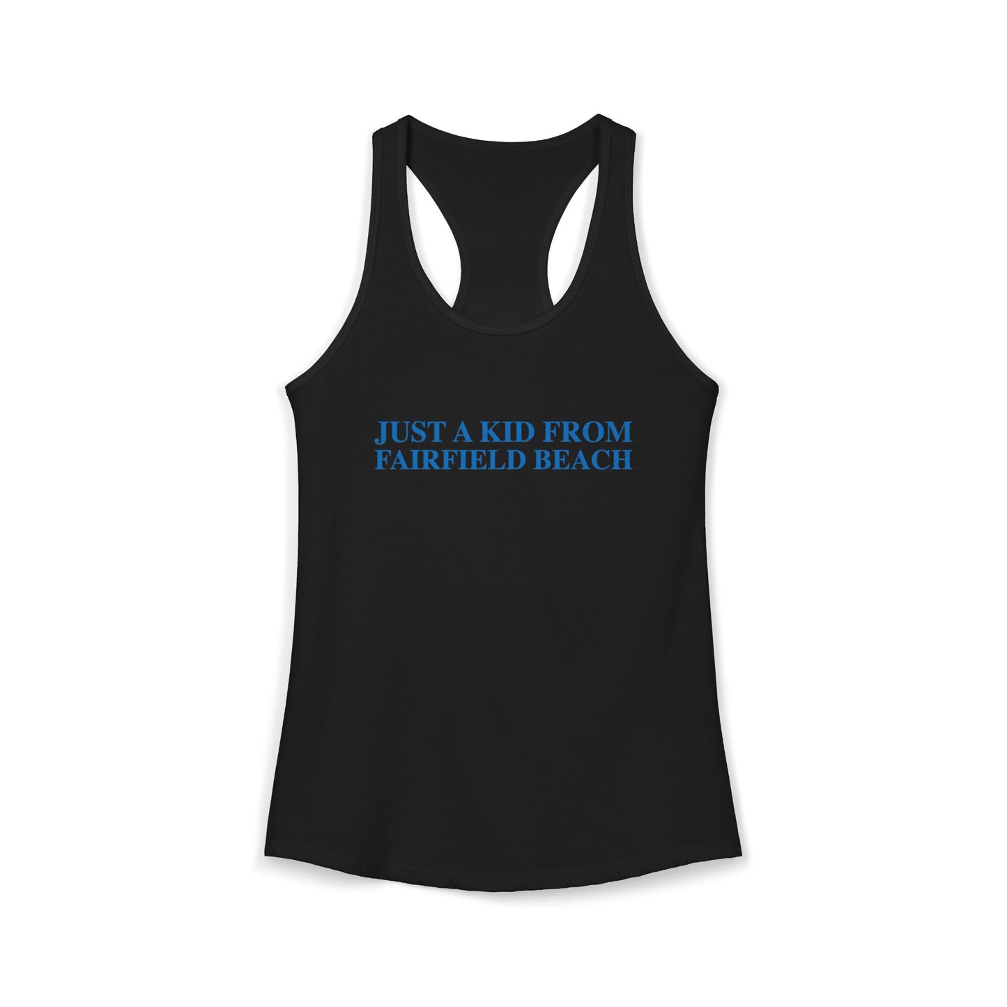Just a kid from Fairfield Beach Women's Ideal Racerback Tank Top