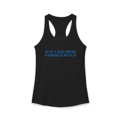 Just a kid from Fairfield Beach Women's Ideal Racerback Tank Top