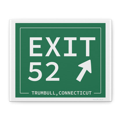 Vintage Exit 52  Merritt Parkway Sign Matte Canvas, Stretched, 1.25"