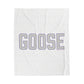 Goose Zip Code Gray & Purple Velveteen Plush Blanket