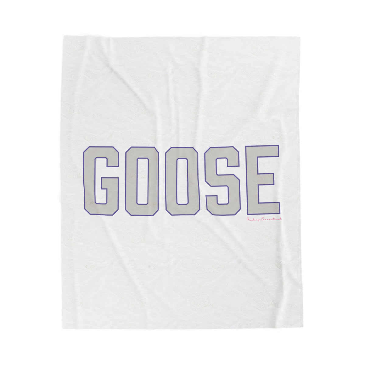 Goose Zip Code Gray & Purple Velveteen Plush Blanket