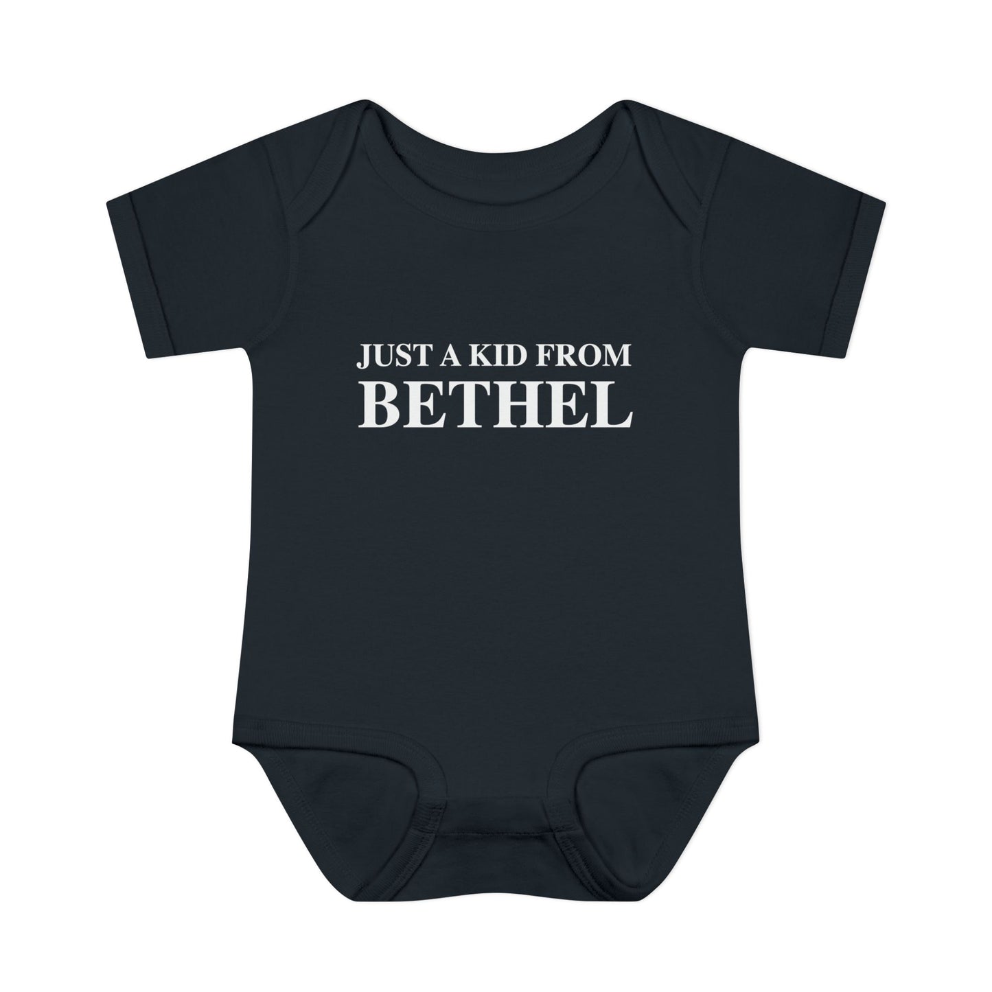 Just a kid from Bethel Infant Baby Rib Bodysuit