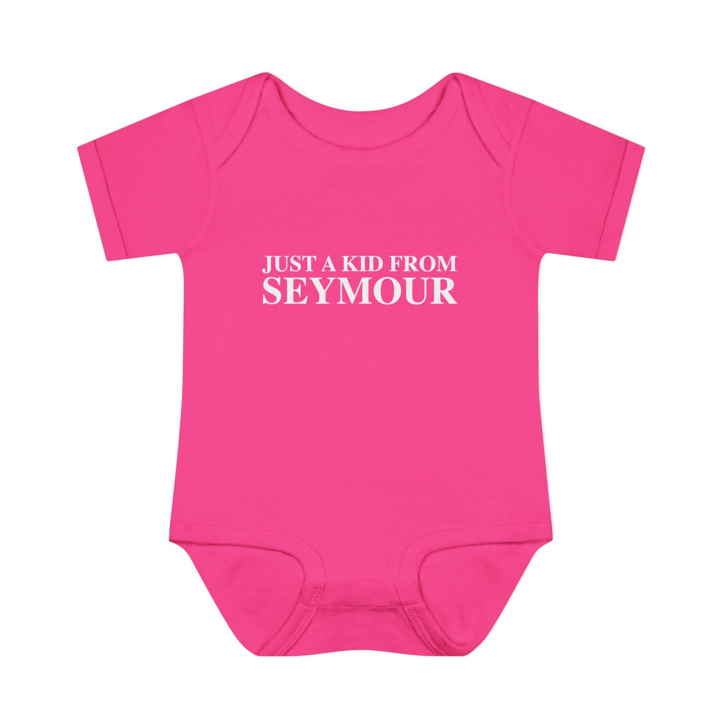 Just a kid from Seymour Infant Baby Rib Bodysuit