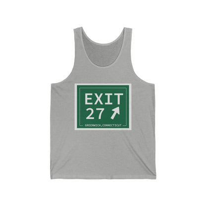 Vintage Exit 27 Merritt Parkway Sign Unisex Jersey Tank Top