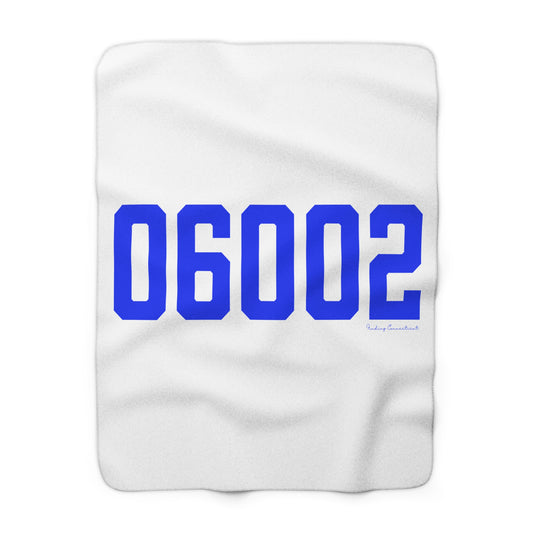 06002 Bloomfield Connecticut Zip Code Sherpa  Fleece Blanket