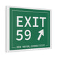 Vintage Exit 59 WCP Sign Matte Canvas, Stretched, 1.25"