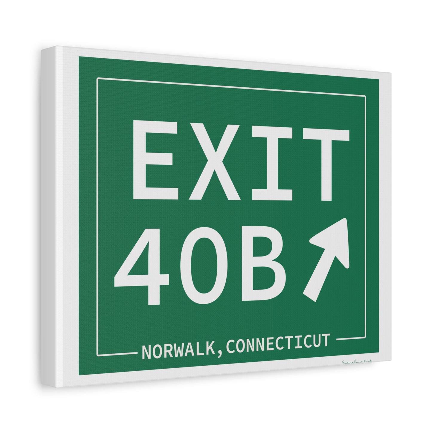 Vintage Exit 40B Merritt Parkway Sign Matte Canvas, Stretched, 1.25"