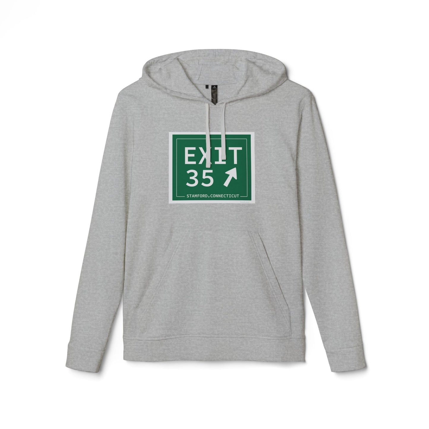 Vintage Exit 35 Merritt Parkway Sign adidas Unisex Fleece Hoodie
