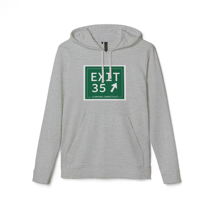Vintage Exit 35 Merritt Parkway Sign adidas Unisex Fleece Hoodie