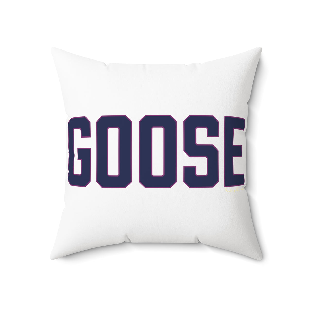 Goose Zip Code Blue & Purple Spun Polyester Square Pillow
