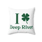 I Clover Deep River Spun Polyester Square Pillow