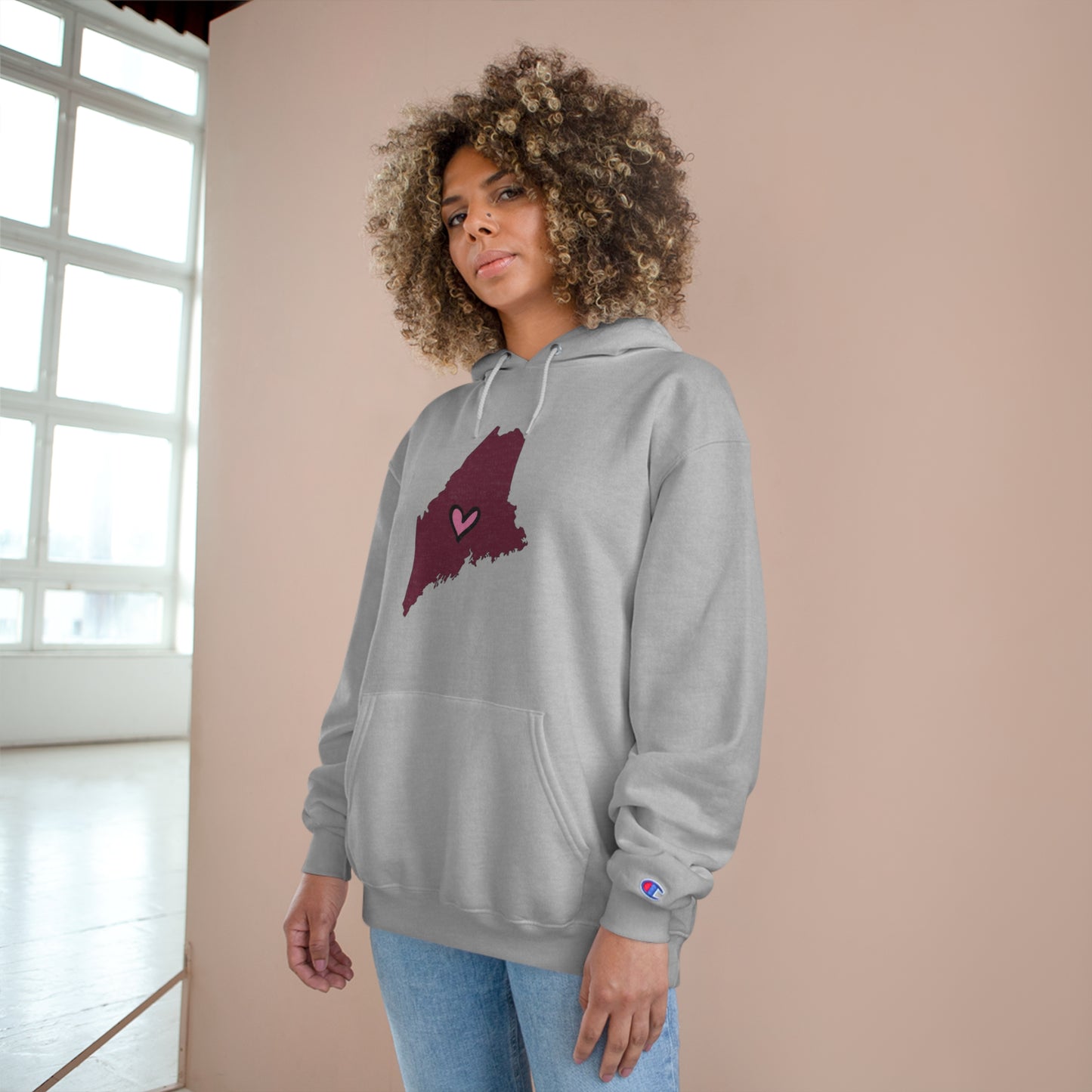 Maine Love (maroon) Champion Hoodie