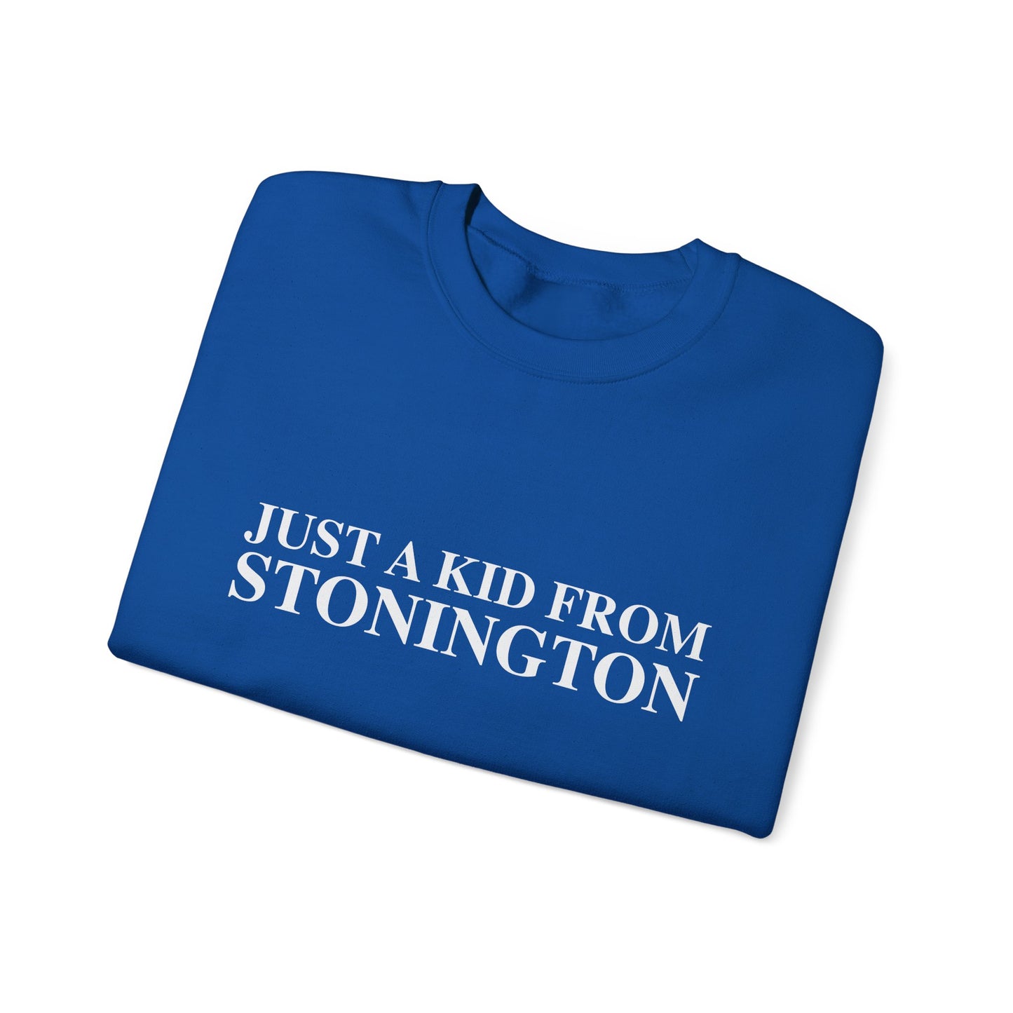 Just a kid from Stonington Unisex Heavy Blend™ Crewneck Sweatshirt