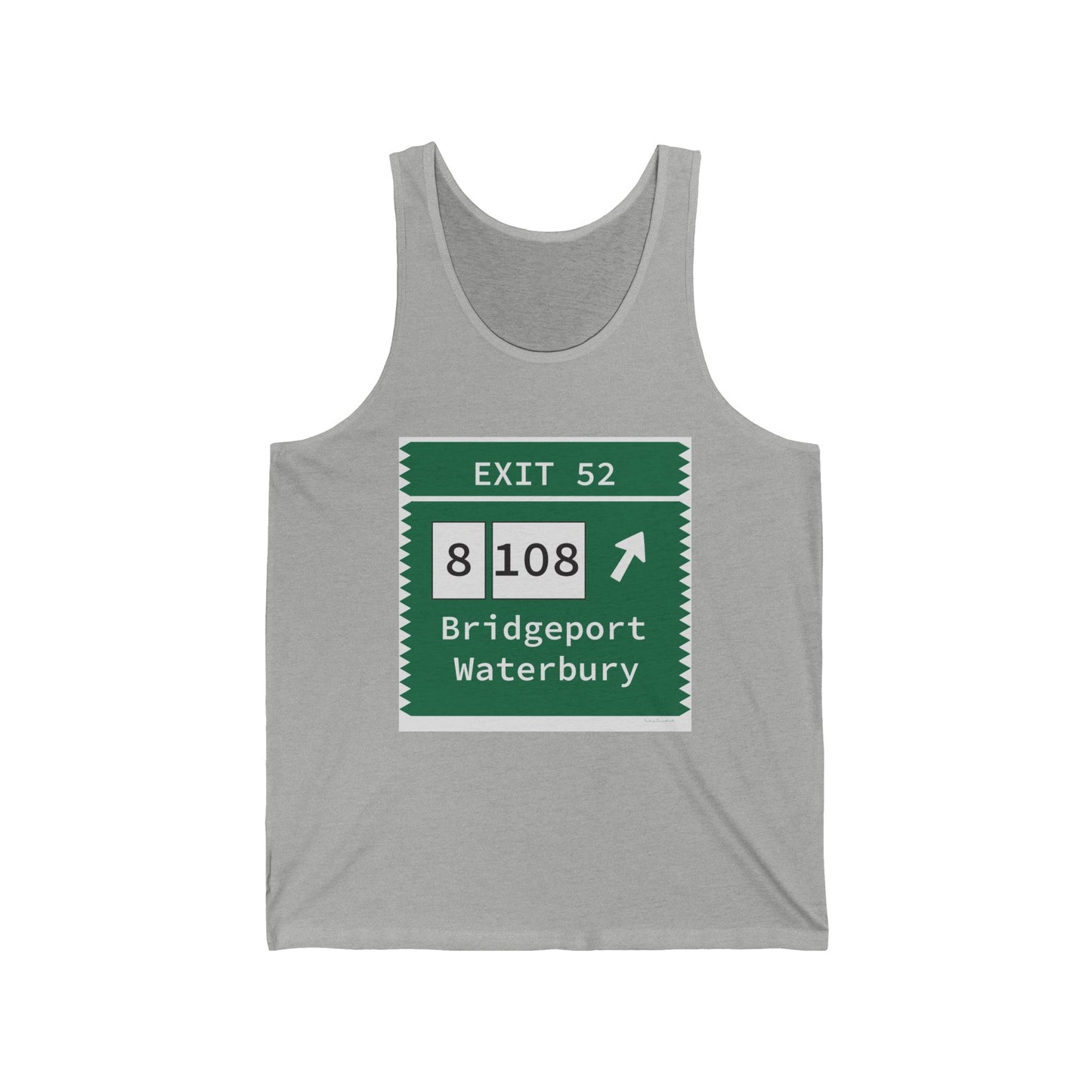 Vintage Merritt Parkway Exit 52 Sign Unisex Jersey Tank Top
