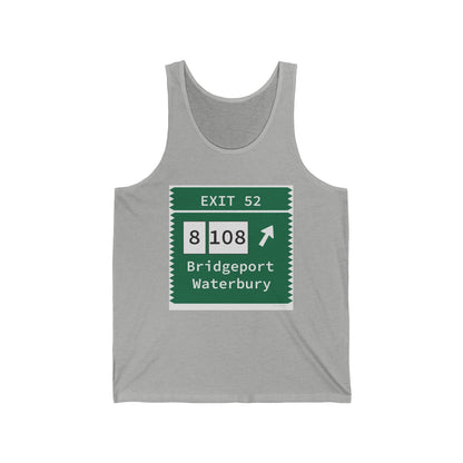 Vintage Merritt Parkway Exit 52 Sign Unisex Jersey Tank Top