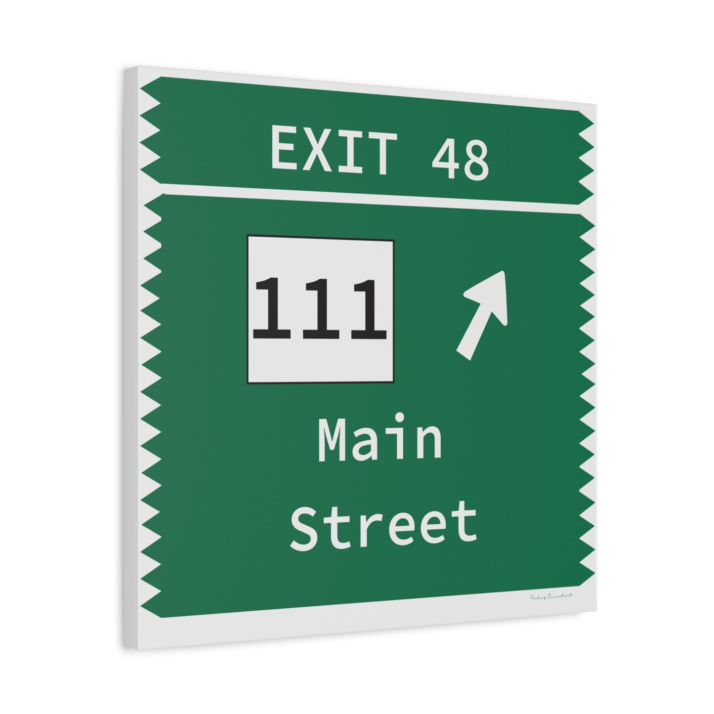 Vintage Merritt Parkway Exit 48 Sign Matte Canvas, Stretched, 1.25"