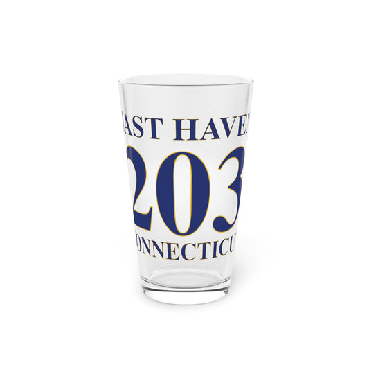 East Haven 203 Connecticut Pint Glass, 16oz