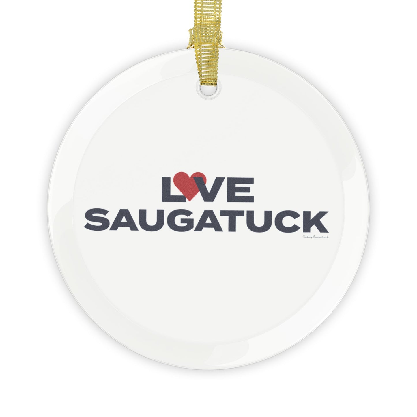 Love Saugatuck Glass Ornaments
