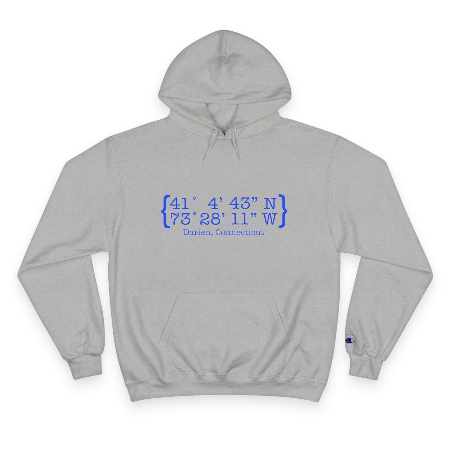 Darien Coordinates Champion Hoodie Sweatshirt