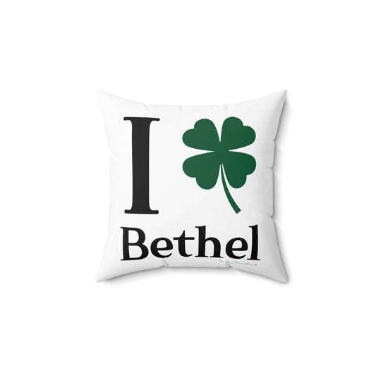I Clover Bethel Spun Polyester Square Pillow
