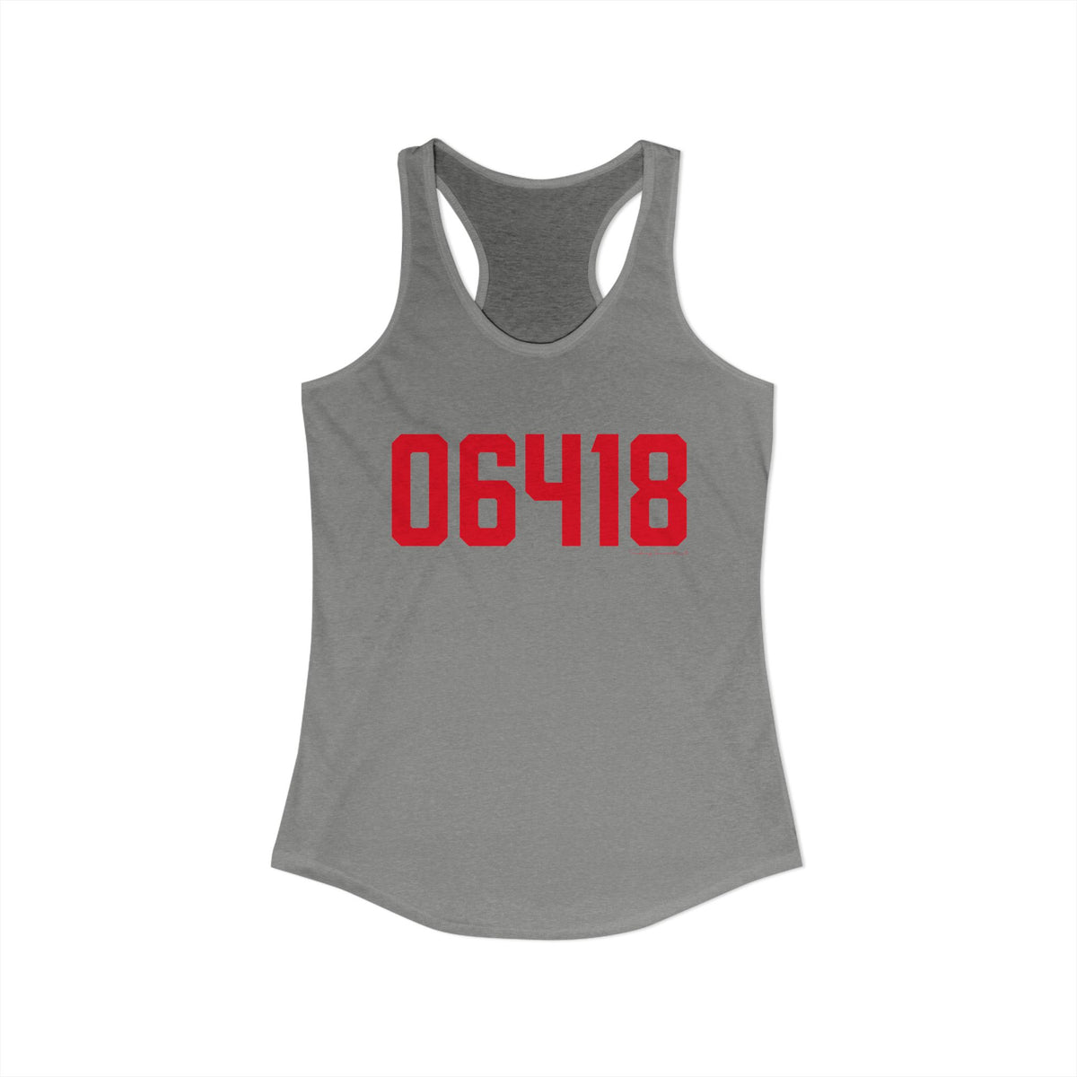 06418 Derby Connecticut Zip Code Women's Ideal Racerback Tank Top