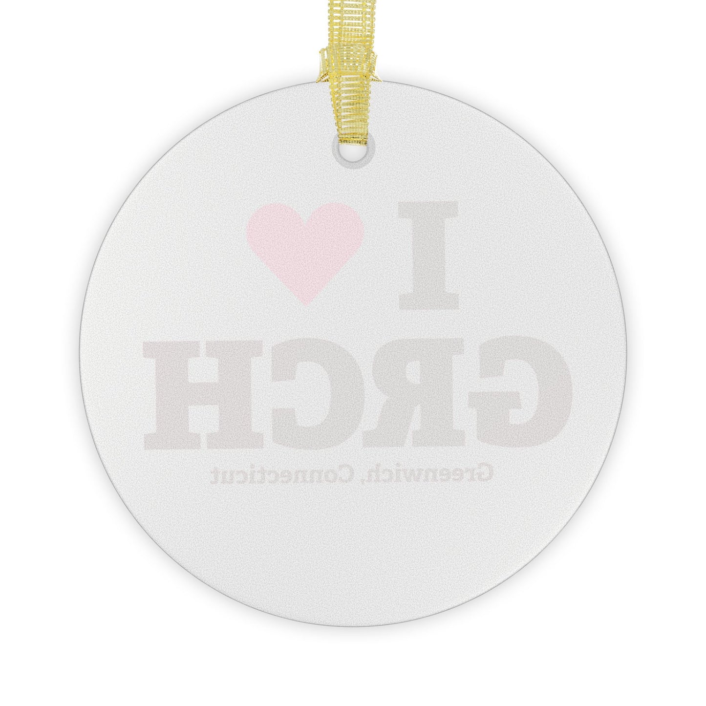 I Heart GRCH Glass Ornaments
