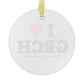 I Heart GRCH Glass Ornaments