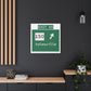 Vintage WCP Exit 65 Sign Matte Canvas, Stretched, 1.25"