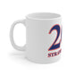 203 Strawberry Hill Red, White & Blue Mug 11oz